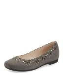 Binney Crystal Ballerina Flat, Gray