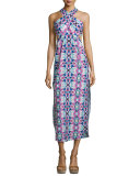 Yala Printed Cross-Front Coverup Dress