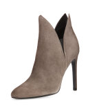 Madison Winged Suede Bootie, Taupe