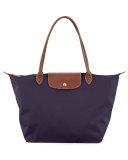 Le Pliage Large Monogram Shoulder Tote Bag, Purple