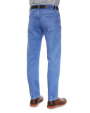 Twill Five-Pocket Pants, Blue