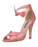 Buckingham Satin Ankle-Tie Sandal