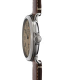 47mm Runwell Men's Watch, Cream/Dark Brown 
