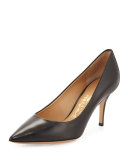 Susi Leather Point-Toe Pump, Black (Nero)