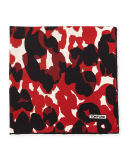 Camo-Print Silk Pocket Square