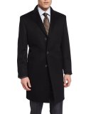 Cashmere Three-Button Long Coat