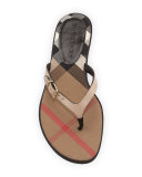 Meadow Leather Thong Sandal, Honey