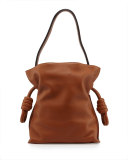 Flamenco Small Knot Bucket Bag, Tan