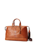 Ben Artisan Leather Duffel Bag, Whiskey