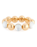 18K Rose Gold & Mother-of-Pearl Moon Bracelet