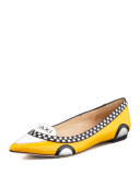 go taxi pointed-toe flat