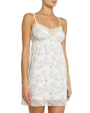 Wild Flower Lace-Trim Chemise, Multicolor