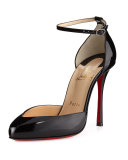 Dollyla Patent 100mm Red Sole Pump, Black