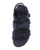 Men's Greek Key Multi-Strap Sandal, Navy 
