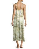 Magnolia Printed Silk Gown