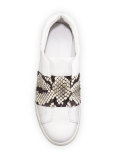 Vista Laceless Leather Sneaker, Plaster/Black/White