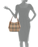 Canterbury Horseferry Check Tote Bag, Honey/Tan