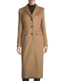 Long Camel-Hair Coat, Caramel