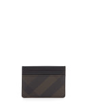 Smoke Check Card Case, Chocolate/Black