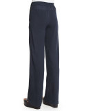 Wide-Leg Silk Pants