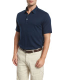 Perfect Short-Sleeve Pique Polo Shirt, Barche
