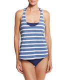 Striped Double-Dip Tank & Bandeau Swim Top