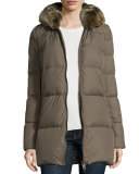 Arwen Puffer Jacket with Fur Hood 