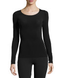 Buenos Aires Long-Sleeve Pullover Top, Black