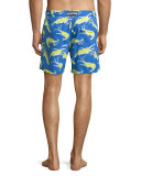 Moorea Shrimp-Print Swim Trunks