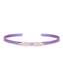 Cosmos Double-Heartbeat Titanium Bracelet with Diamonds, Purple