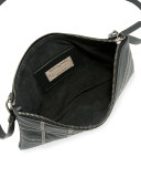 Monili-Plaid-Detail Crossbody Bag, Graphite