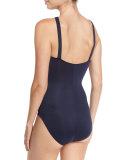 Anastasia Mesh-Front Underwire One-Piece Swimsuit