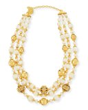 Beaded Three-Strand Necklace