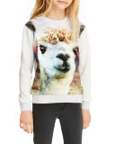 Magine Crewneck Llama Sweatshirt, Gray, Size 3-12