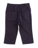 Twill Straight-Leg Pants, Navy, Size 2T-7Y