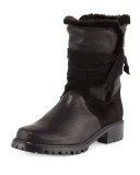 Snowfield Faux-Shearling Ankle Boot, Nero