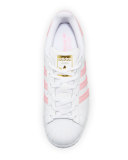 Superstar Original Fashion Sneaker, White/Pink