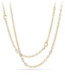 Convertible Chain Necklace/Bracelet with Diamonds in 18K Yellow Gold