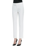 Stretch Poly Viscose Cropped Emma Pant with Pockets