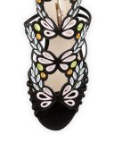 Liliana Embroidered Platform Sandal, Black