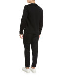 Zipper-Shoulder Sweatshirt