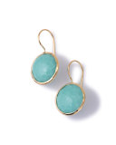 18k Gold Lollipop Drop Earrings, Turquoise