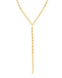 14k Elite Mirror Disc Lariat Necklace