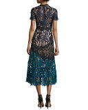 Floral-Lace Prairie Midi Dress