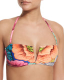 Flora Printed V-Wire Bandeau Swim Top