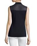 Tess Mock-Neck Illusion Top