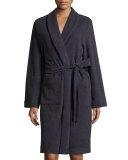 Plush Tie-Waist Robe, Purple Grey