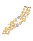 Lunaria Three-Row Mother-of-Pearl Bracelet with Diamonds