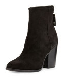 Ashby Suede Ankle Boot, Black