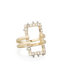 Crystal Oversized Link Ring
